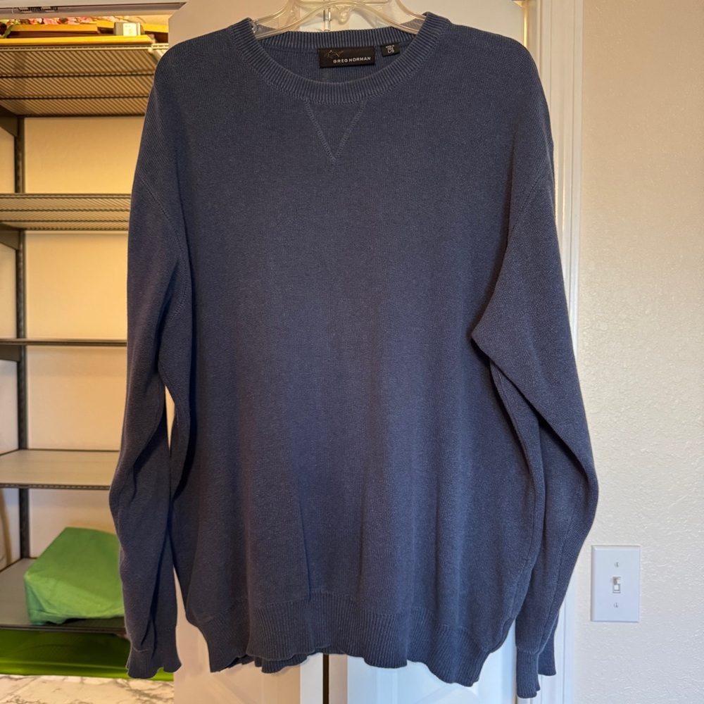 Greg Norman Collection Men's Blue Crewneck Sweater